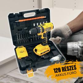 Straus 120 részes 2 akkumulátoros fúró + kiegészítők ST/CD20-120