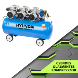 Hyundai csendes olajmentes kompresszor, 8 bar - HYD-100F