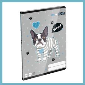 Füzet tűzött A/5 kockás We Love Dogs Woof FSC 20018