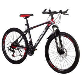 Laux Jack hegyi kerékpár piros -fekete hagyományos küllős kivitel holm3475
