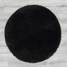Puffy kerek fekete szőnyeg 120cm