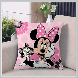 Minnie Egér &amp; Cica rózsaszín párnahuzat 45x45 cm RM1097183