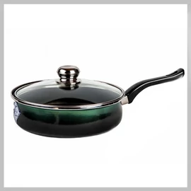Platinum teflon nyeles szeletsütő + üvegfedő 26 cm 3,25 liter - zöld 5991554601414