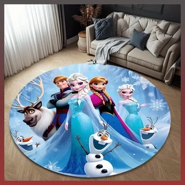 Elsa Princess szőnyeg jéggel és hóval kerek 100 cm DT1136331-100