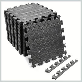Puzzle szőnyeg szett – habmatrac 24 darabos fekete CR1723217