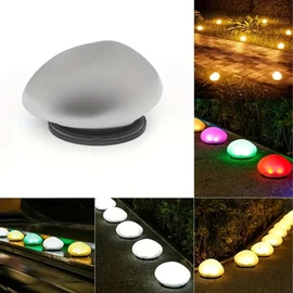 Dekoratív LED kőlámpa kültérre – 2 db napelemes világítás több színben TC2915658