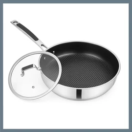 Bachmayer Rozsdamentes Acél Serpenyő Fedővel 28 cm BM-1014-28