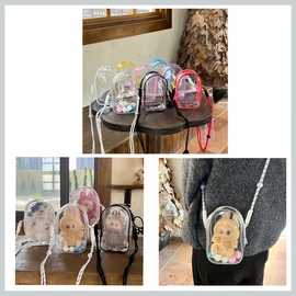 Mini átlátszó hátizsák Labubu figurákhoz NA3190745