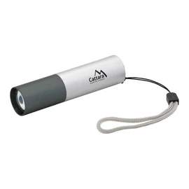 Újratölthető LED zseblámpa ZOOM – 120 lm, ezüstszürke 13164
