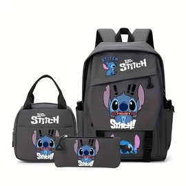 3 részes Stitch Rainbow Hátizsák szett – Szürke QJ1757416-SZ