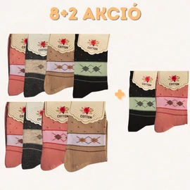 8+2 Női pamut zokni szett 38-42 – 709916-81