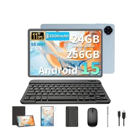 QDDQ Android 15 Tablet – 11” - billentyűzettel, egérrel, fekete tokkal BL3037810BF