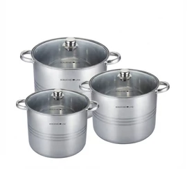 Berghome Line Inox Fazék Készlet (6 db) – 3 Rétegű Talp, Hatalmas Kapacitás BL-1473