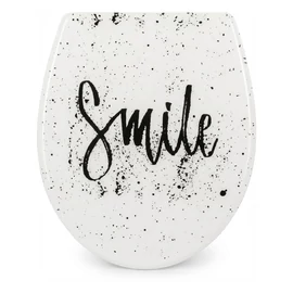 AquaSu WC-ülőke Smile felirattal, fehér ASU4