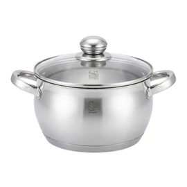 Swissgold rozsdamentes acél lábas üvegfedővel 16 cm 2,0 l SG-19032