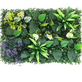 Műnövényfal vegyes virágos panel 60 x 40 cm BX2378584-V