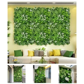 Vegyes Lombozatú Műnövény Falpanel 60x40 cm MD3022287