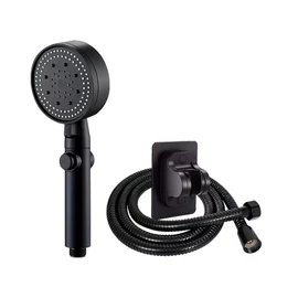 5-Fokozatú Nyomásnövelő Kézi Zuhanyfej Készlet – Matt Fekete HR2163802