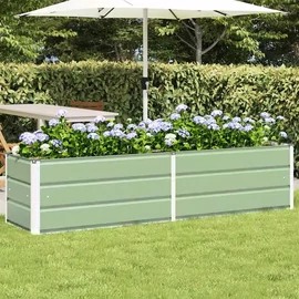 vidaXL Növénytartó Fém Balkonláda 195cm zöld KKM5X3V054-Z