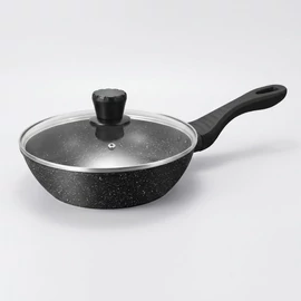Bachmayer Home Granite Line mély serpenyő fedővel 24cm Fekete BM-7749-24
