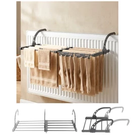 Radiátorra akasztható ruhaszárító kihúzható résszel 45-83x35cm 779120