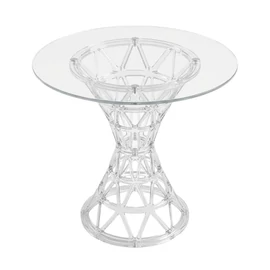 Modern kerek asztal átlátszó talppal MKA-01