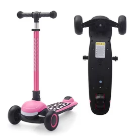 Rózsaszín Háromkerekű Gyermek Roller KG5559595-R