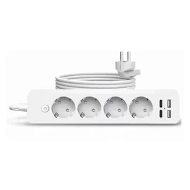 Jortan 2 méteres többfunkciós hálózati elosztó 4 aljzat + 2 USB + 2 USB-C KE24-404