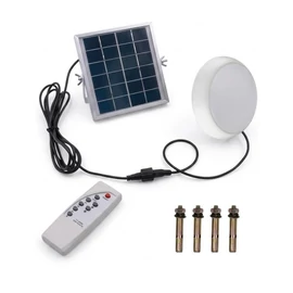 Led kültéri lámpa napelemes töltővel, kerek, 20W