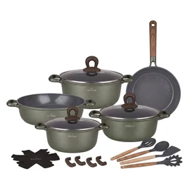 Die Cast Aluminum 17 részes edénykészlet zöld SH-ZL3018G