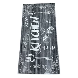 Fekete-fehér konyhai szőnyeg 60 x 120 cm KSZ-12