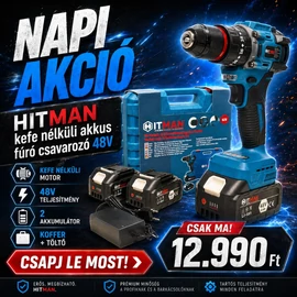 HITMAN kefe nélküli akkus fúró csavarozó 48V HT/CDI-6249i