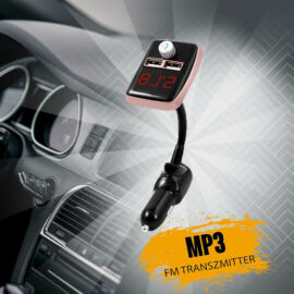 Autós FM transzmitter MP3 lejátszóval, 3 USB csatlakozóval M4Plus