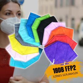 10db FFP2 színes egészségügyi szájmaszk