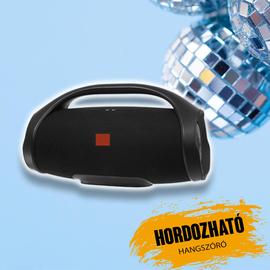 Hordozható hangszóró rádióval