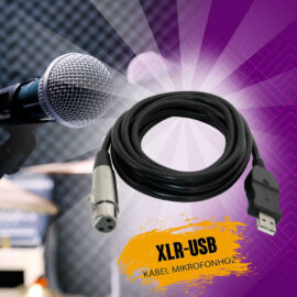 XLR-USB kábel mikrofonhoz