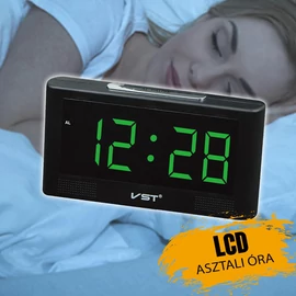 LCD kijelzős digitális asztali óra VST732