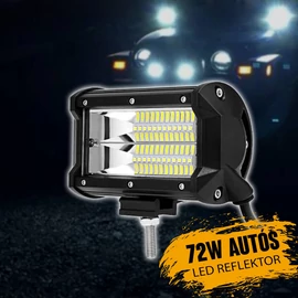 Autós LED reflektor 72W IP68 10-30V 24 LED