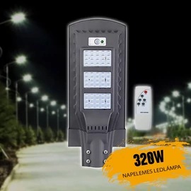 Napelemes utcai lámpa 320W távirányítóval AR3320W