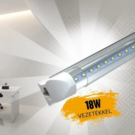 LED fénycső 120cm 18W vezetékkel