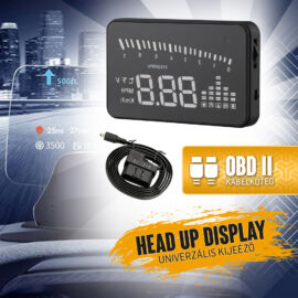 Head Up Display kijelző minden OBD2 rendszerű autóhoz