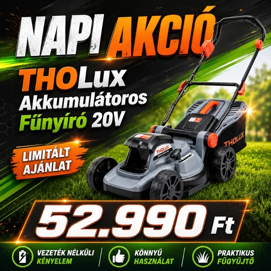 THOLux Akkumulátoros Fűnyíró – 20V AY-LM03D134