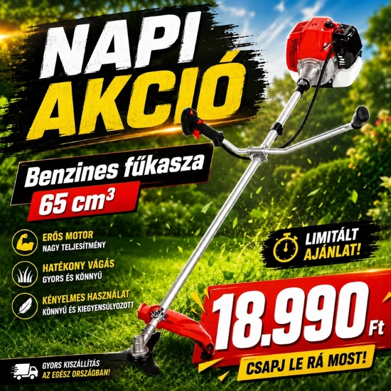 Benzines fűkasza,65 cm³ FK-9200