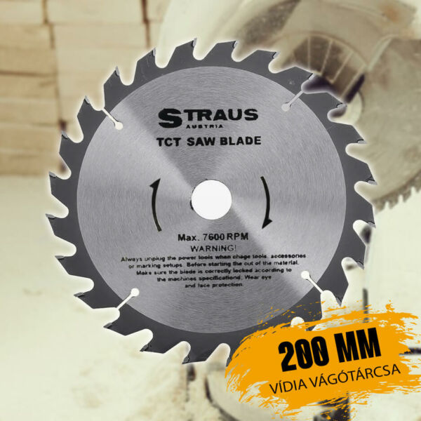 Straus 200mm fűrésztárcsa ST/HT-0215