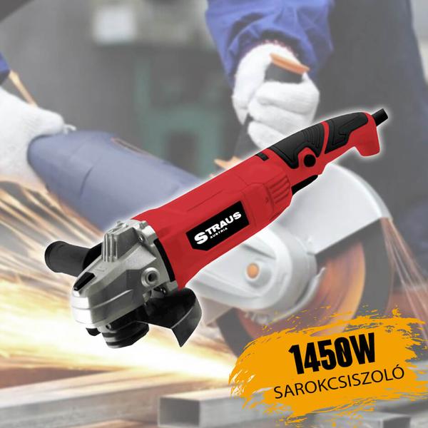 Straus sarokcsiszoló 1450W ST/AG125-1450