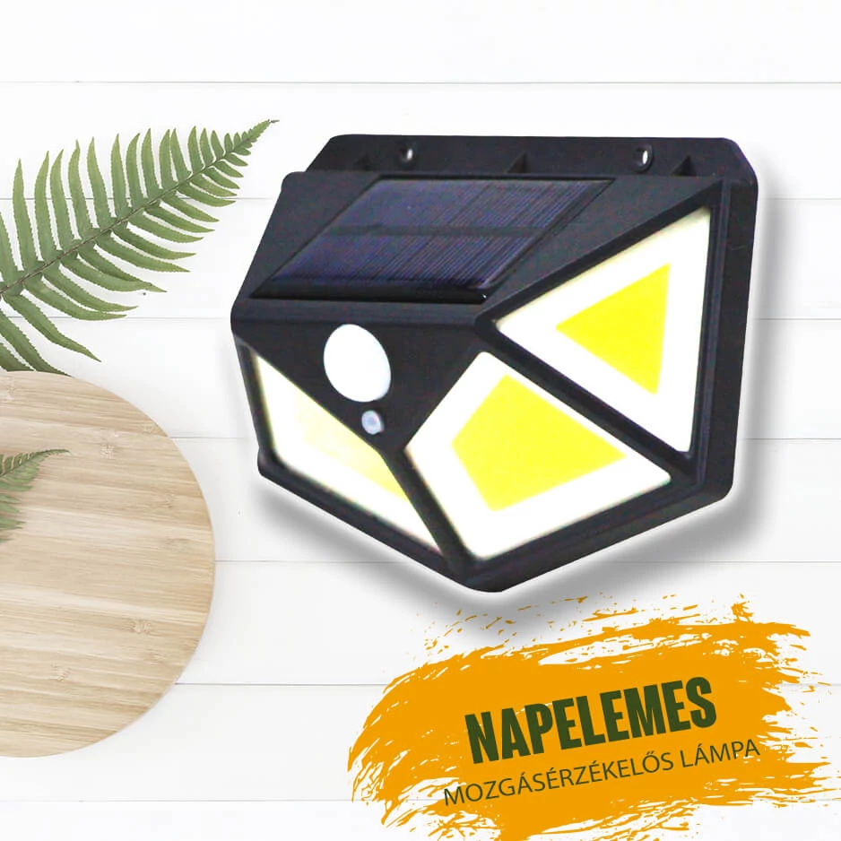 Solar mozgásérzékelős fali lámpa 114 LED SH-114B