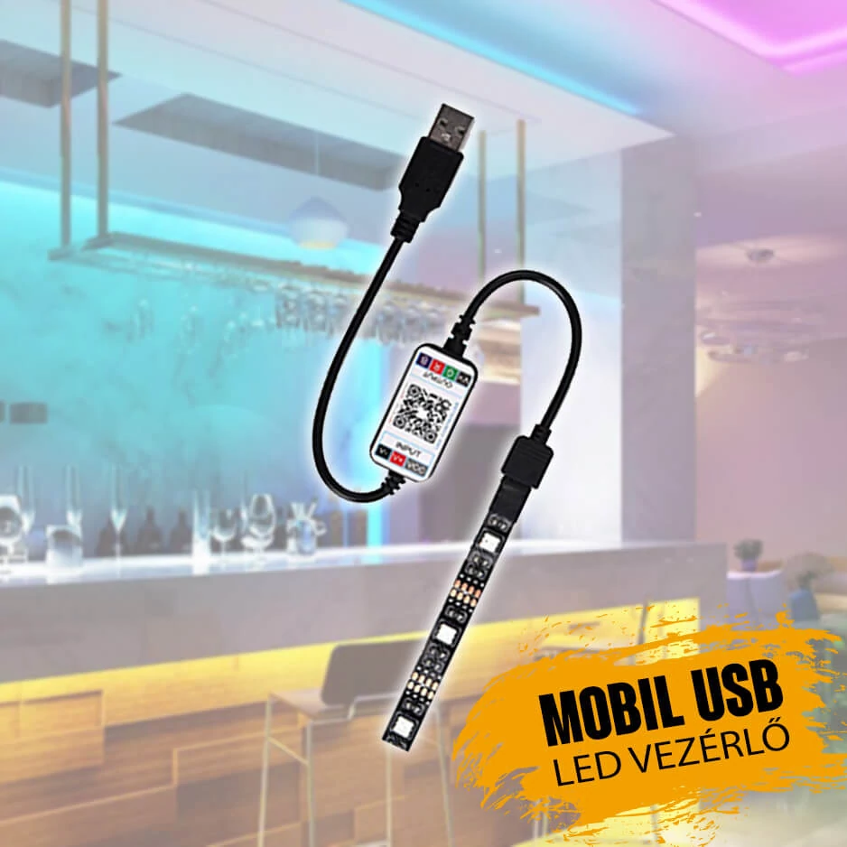 USB RGB LED vezérlő mobiltelefonhoz